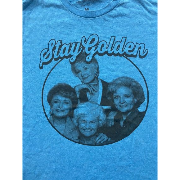 The Golden Girls Stay Golden Blue Graphic Crew Neck Tee Medium - Picture 2 of 7